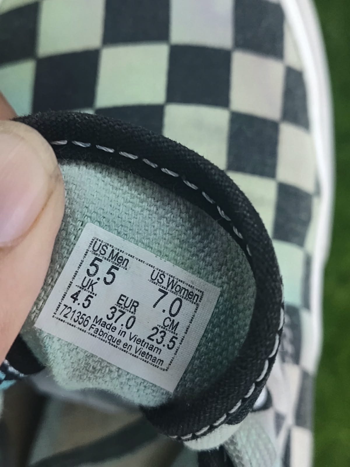 Vans Authentic Checkerboard Iridescent – Side View