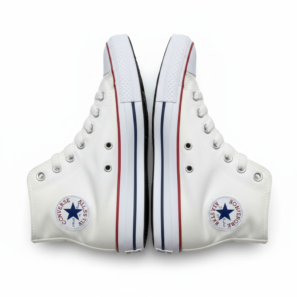 Converse Chuck Taylor All Star Hi Top White - Side with Logo