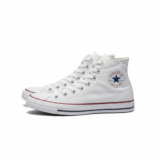 Converse Chuck Taylor High Top White - Both Shoes Side Angle