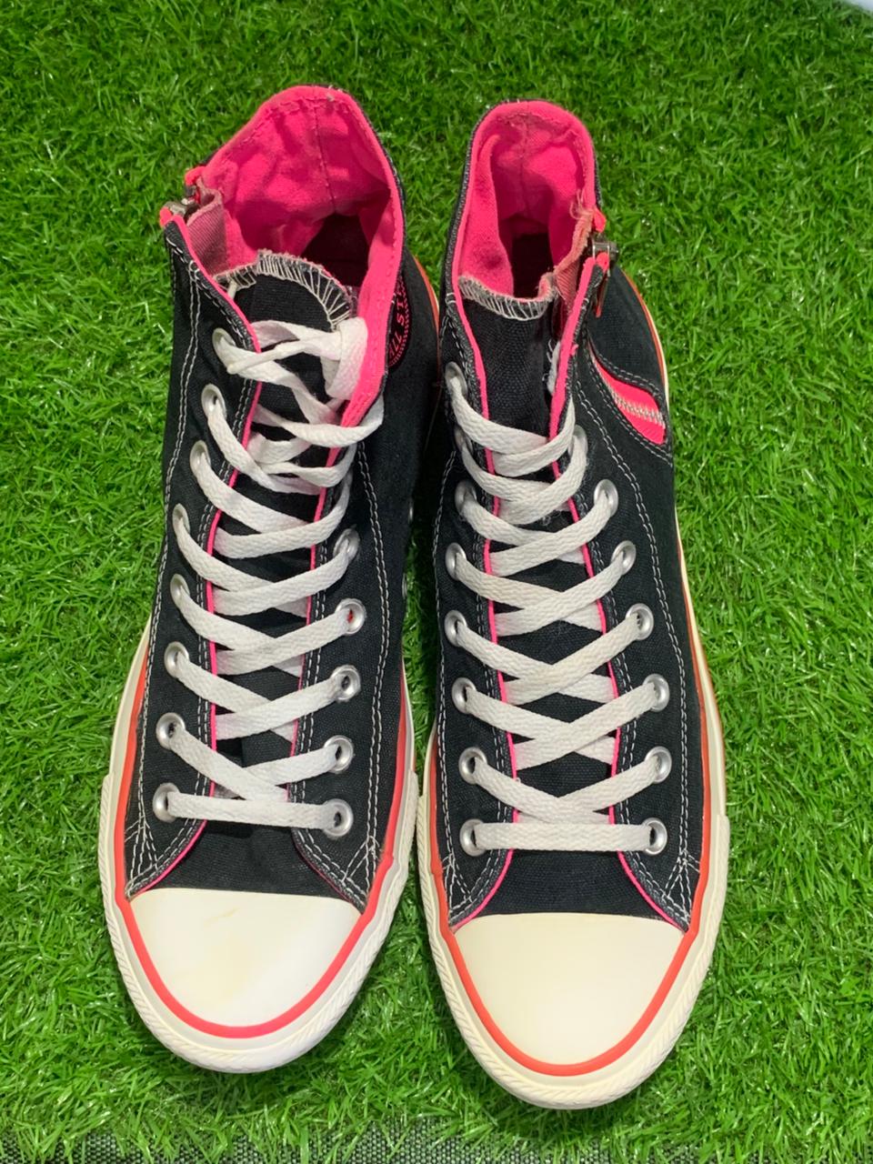 Converse Chuck Taylor All Star High Top – Black & Hot Pink | Unisex EU 41.5 (Sr000067)