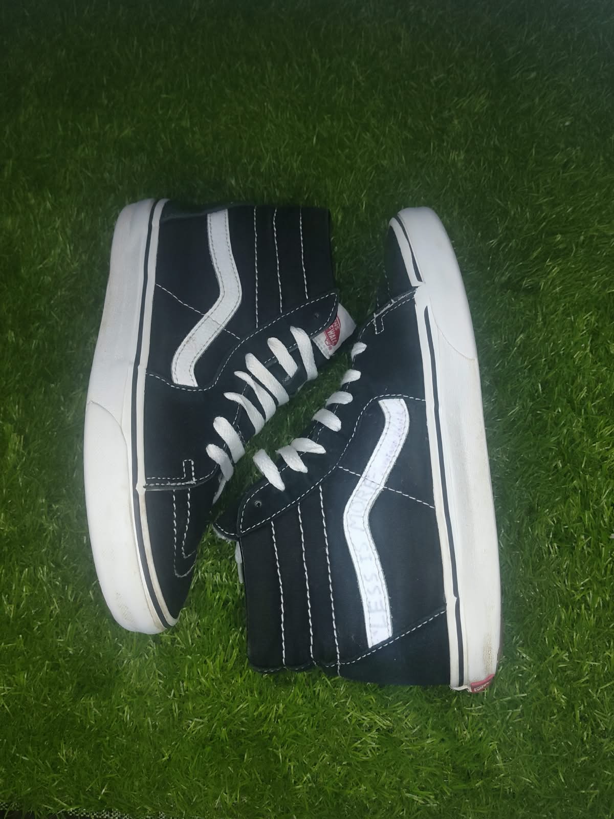 Vans Sk8-Hi Black White - Side View