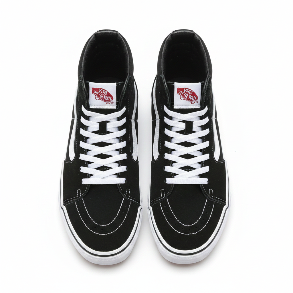 Vans Sk8-Hi Black White Display Photo