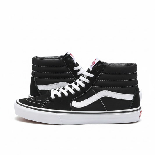 Vans Sk8-Hi Pro Black White - Both Shoes Side Angle